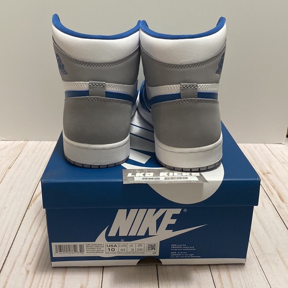 AIR JORDAN 1 RETRO HIGH MENS TRUE BLUE - Picture 3 of 4